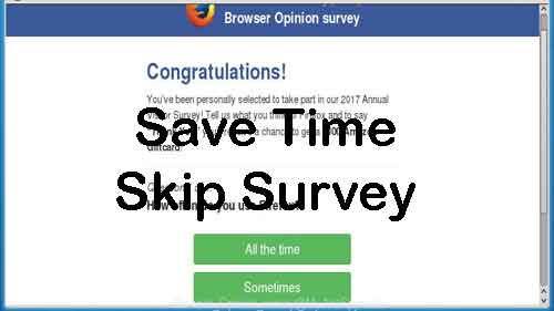 How to skip surveys